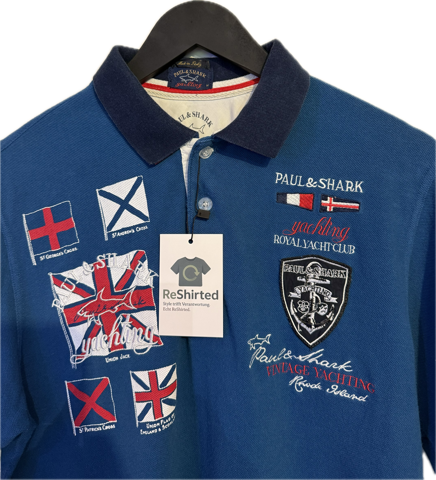 Paul & Shark Poloshirt – Marineblau | Größe M | Herren Regular Fit | 100 % Baumwolle