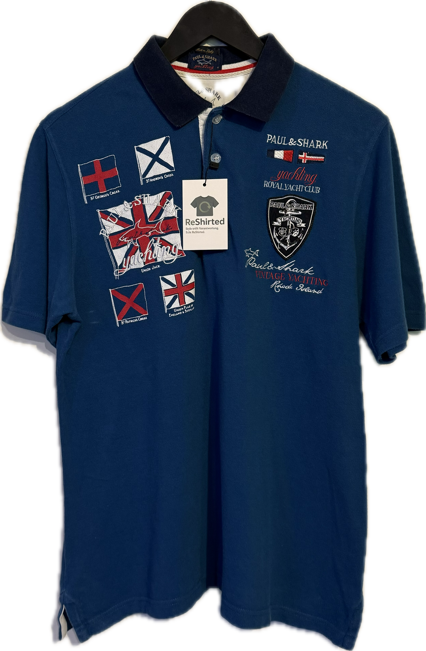 Paul & Shark Poloshirt – Marineblau | Größe M | Herren Regular Fit | 100 % Baumwolle