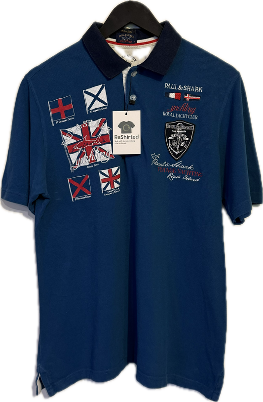 Paul & Shark Poloshirt – Marineblau | Größe M | Herren Regular Fit | 100 % Baumwolle