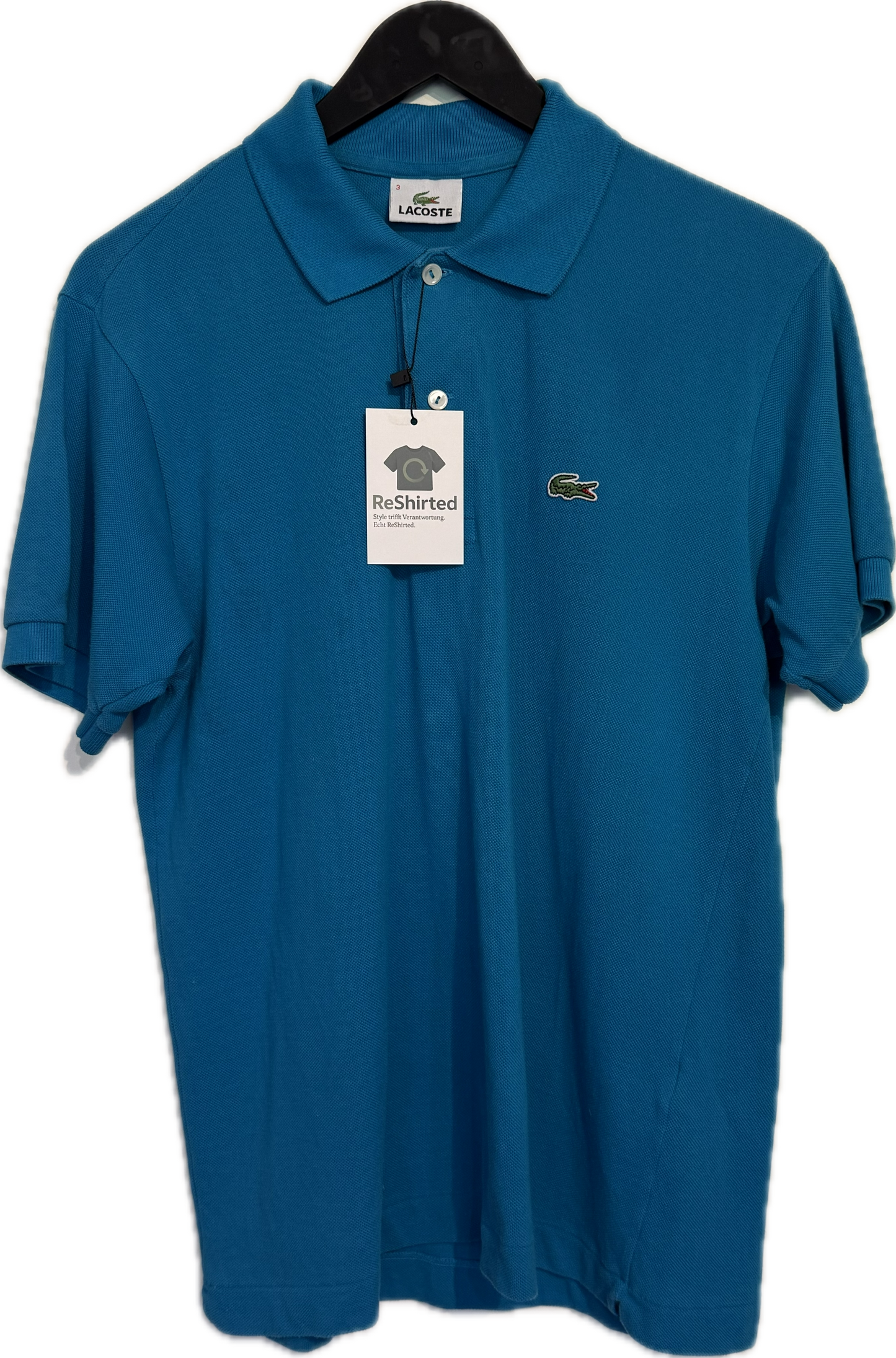 Lacoste Polohemd – Hellblau | Größe 3 (S) | Herren Kurzarm | 100 % Baumwolle