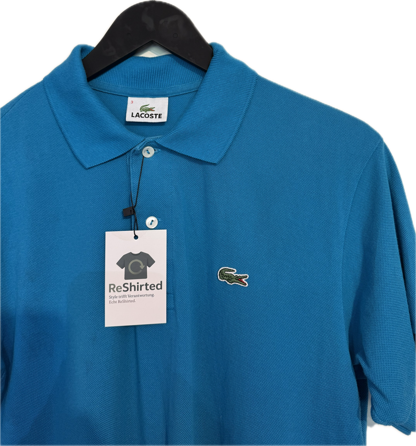 Lacoste Polohemd – Hellblau | Größe 3 (S) | Herren Kurzarm | 100 % Baumwolle