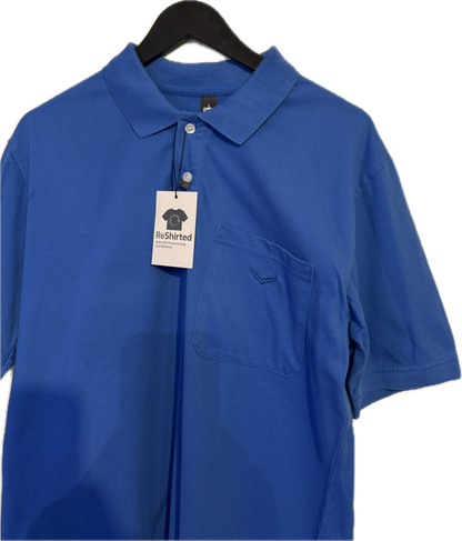 Trigema Poloshirt blau in Größe L Unisex