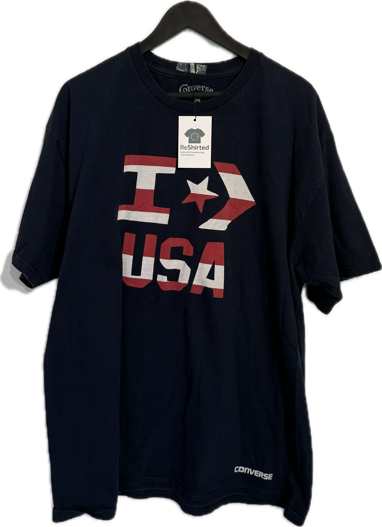 Converse T-Shirt „I USA“ – Dunkelblau | Größe XL | Herren