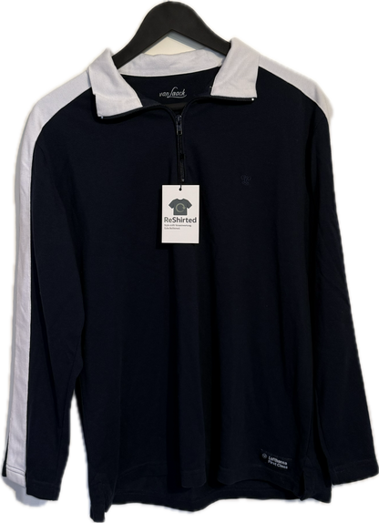 van Laack Longsleeve – Navy/Weiß | Größe M | Unisex | Lufthansa First Class Edition